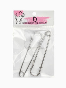 Цена за 2 шт. Булавка 8?1.5 см (набор 2 шт.), СМ-208, серебра