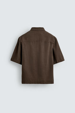 SOBRECAMISA ESTRUCTURA BORDADO / Marr?n - Zara фото 8