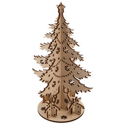 Заготовка для декорирования Mr. Carving КЛ-10 Заготовка на подставке Елка фанера d 13.5 см х 21 см фото 3