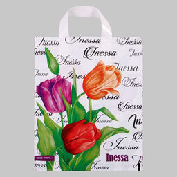 Цена за 25 шт. Пакет Инесса, полиэтиленовый с петлевой ручкой, 28?34 см, 60 мкм