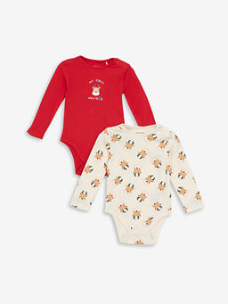 Bask?l? Erkek Bebek ??t??tl? Body 2li