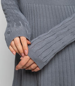 Платье #КТ2058 (1), серый - Dommod фото 5