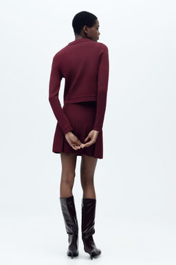 PLEATED MINI KNIT SKIRT - Zara фото 5