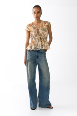 Blusa de algod?n con frunces - H&m фото 8