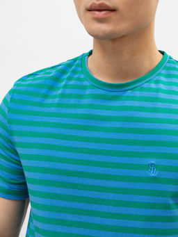 Футболка мужская в зелено-голубую полоску зелено -голубая полоска 111774 - Mark formelle фото 4