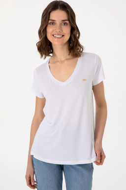 Kad_n Beyaz Basic Ti__rt Sepette S_rpriz _ndirim - U.s. polo assn фото 3