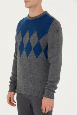 U. S. Polo Assn Мужской серый меланжевый свитер - U.s. polo assn фото 13