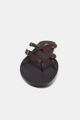 STRAPPY FLAT SANDALS - Zara фото 4