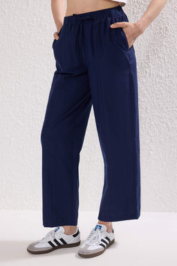 Trendyolmilla Lacivert Mat Dokulu Beli Lastikli Pantolon TWOSS25PL00120 фото 3