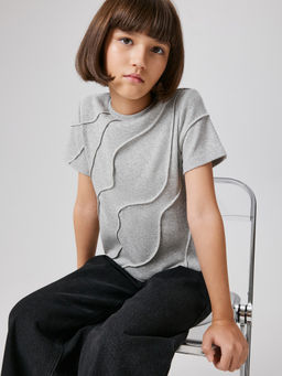 ACOOLA / Блузка детская для девочек Dardania серый меланж