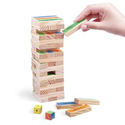 Дженга падающая башня «Для самых веселых» с фантами, 54 бруска, 5+