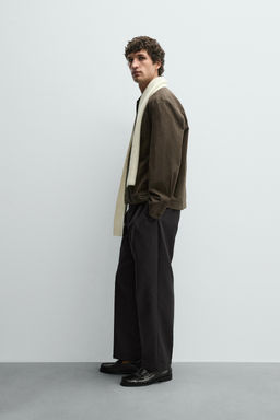 TEXTURED PLEATED TROUSERS - Zara фото 4