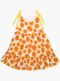 Платье летнее из хлопка UD 7494 апельсин - Mini maxi фото 3