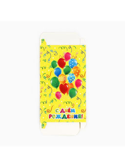 Цена за 5 шт. Коробка для шоколада «С днём рождения!», с окном, 17.3×8.8×1.5 см