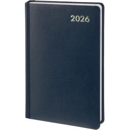 Ежедневник датированный 2026 Attache А5, 168л, 138x213мм балакрон, синий