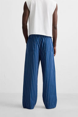 STRIPED RELAXED FIT TROUSERS - Zara фото 3