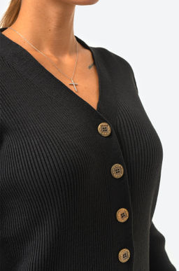 Женское вязаное платье в рубчик оверсайз Happyfox