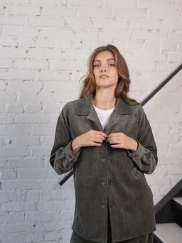 вельветовая рубашка 990-0579 - Трика фото 4