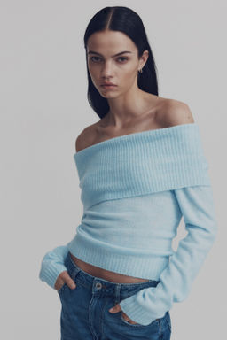 Jersey off-the-shoulder - H&m фото 5