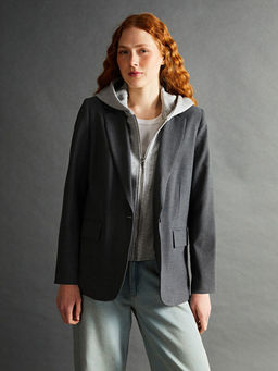 Kap??onlu Kad?n Blazer Ceket