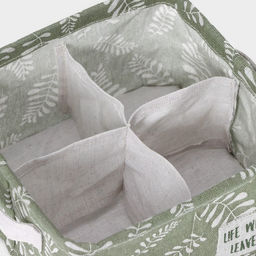 Органайзер для хранения белья Доляна Leaves, 4 ячейки, 202011 см, зелёный фото 5