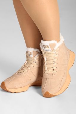Кроссовки зимние бежевые женские
