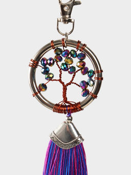 Брелок ловец снов «Древо жизни», 19 см, фуксия, перламутр