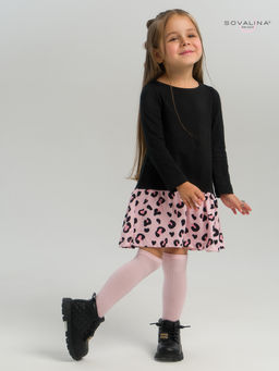 Платье Алиса дл/р черный-нежный леопард - Sovalina фото 18