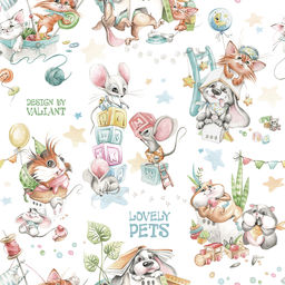 Короба стеллажные, без крышки, 31*31*15 см, набор 4 шт., жёлт., ЛЮБИМЧИКИ, шт - Valiant фото 5