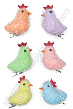 Пасхальный декор Курочки 6 см (6 шт) SF-7195, №2