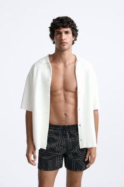 GEOMETRIK DESENLI REGULAR DENIZ SORTU - Zara фото 4