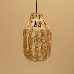 Светильник потолочный из ротанга «Переплетение», 1×120 Вт, Е27, 22×22×38 см