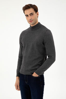 Мужской свитер антрацитового меланжа Неожиданная скидка в корзине - U.s. polo assn фото 3