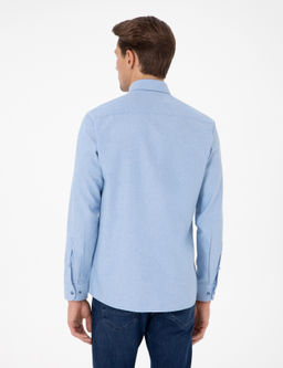 A__k Mavi Slim Fit Uzun Kollu G_mlek - Pierre cardin фото 5