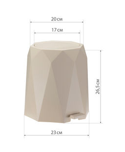 Контейнер для мусора 4,5л с педалью арт.М2482 - Полимербыт фото 2