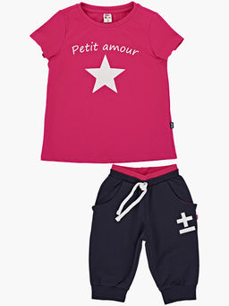 Комплект для девочки с принтом UD 7178/0858 малина - Mini maxi фото 3