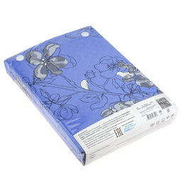 Постельное белье, комплект 2-х спальный Цветы сакуры лавандовый/серый, 4 предмета: пододеяльник на пуговицах 175х215см, евро-простыня 220х240см, 2 наволочки 70х70см с клапаном-запахом, бязь Комфорт 121г/м2, хлопок 100%, упаковка классическая ПВ - Домашняя мода фото 3