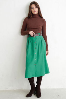 Юбка на пуговицах длины миди - Martichelli фото 29