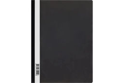 Цена за 5 шт. Скоросшиватель пластиковый А4 СТАММ, 120мкм, черный (MM-30715) с прозр. верхом