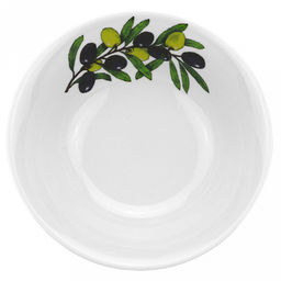 Салатник фарфоровый Оливки эконом 360мл, д14,5см, h4,5см, круглый (Россия)