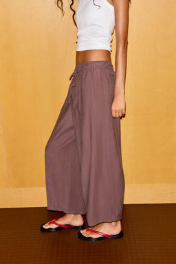 PANTAL?N PIJAMERO BALLOON / Berenjena oscuro - Zara фото 4