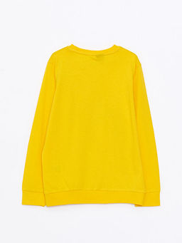 Bisiklet Yaka Pluto Bask?l? Uzun Kollu Pamuklu Erkek ?ocuk Ti??rt - Waikiki фото 2