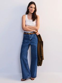 Широкие джинсы с высокой посадкой ZR2605092309-103 / Zarina