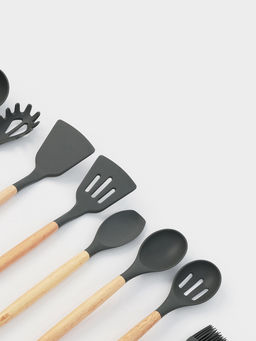 Набор кухонных принадлежностей Доляна Aviera, 12 предметов, 31×10.5×10.5 см, серый