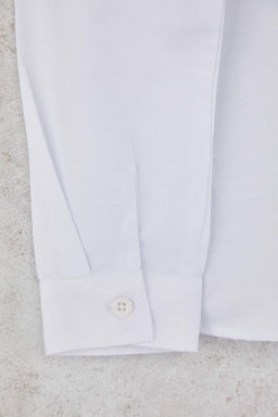 Buz Mavi Nak?sl? Regular Oxford Dokuma Erkek Cocuk Okul Gomlegi TKDAW26GO00000 - Trendyolmilla фото 8