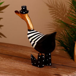 Сувенир «Уточка в ч/б», 25×7×25 см, дерево