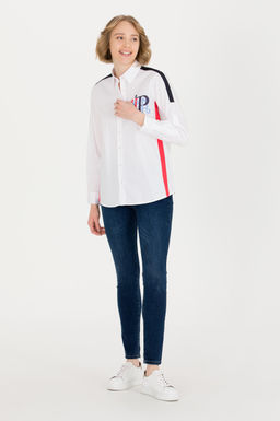 U. S. Polo Assn Женская белая рубашка с длинным рукавом - U.s. polo assn фото 4