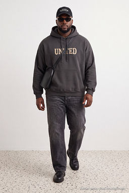 B_y_k Beden Antrasit Oversize __i Polar/S_cak Tutan Nak__l_ Sweatshirt TMNAW25AO00057