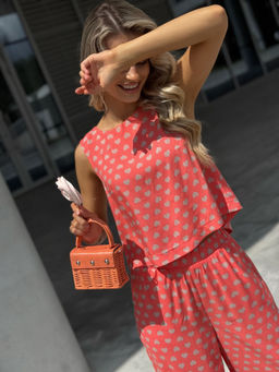 Костюм DilanaVIP 2111 розовый принт - Dilana vip фото 9