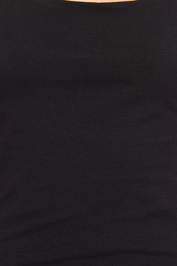 Siyah Ask?l? Fitted Regular Boy Esnek Orme Atlet TWOSS24AL00024